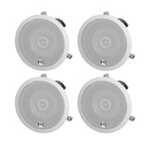 4x HK Audio Install Deckenlautsprecher, 6,5 Zoll, Weiß, 120 W, 100 V, PA-Hintergrundklang